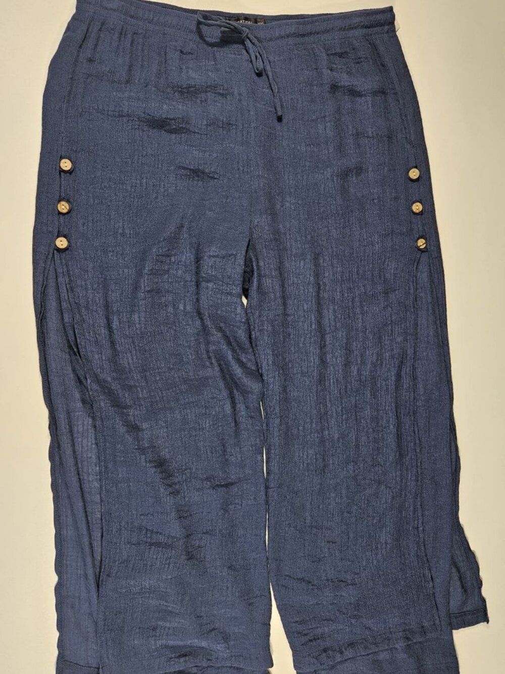CREATION Pull-On Cropped Pants ~Navy ~ Size XXL